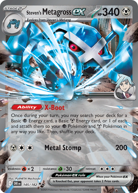 [ENG][NM] Karta Pokemon Steven's Metagross ex 145/182 - Destined Rivals
