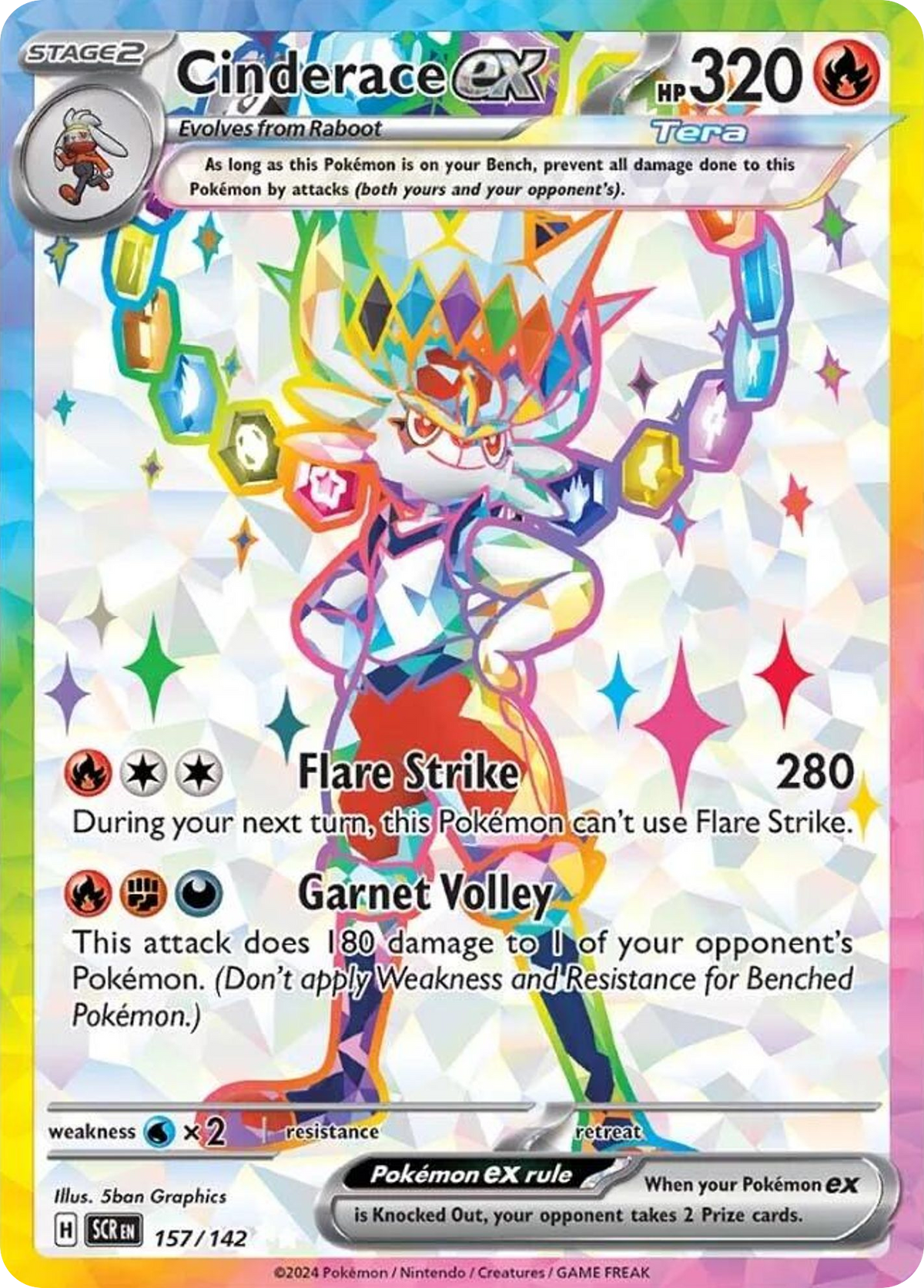 [ENG][NM] Karta Pokemon Cinderace ex 157/142 - Stellar Crown