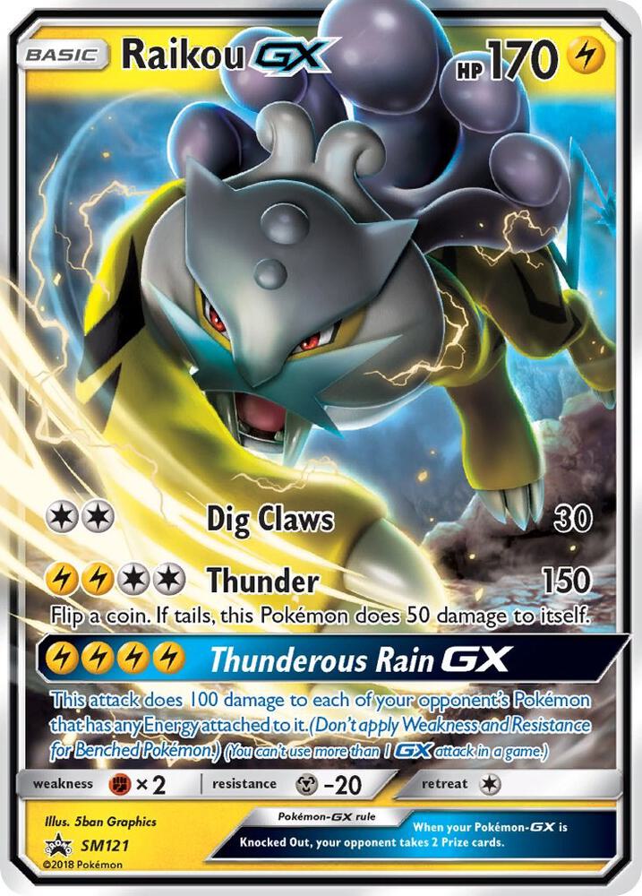 [ENG][NM] Karta Pokemon Raikou GX SM121 - SM Black Star Promos.