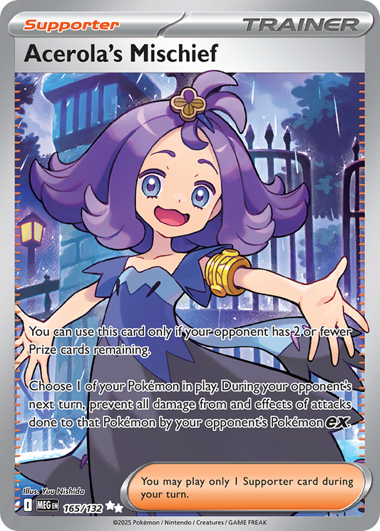 [ENG][NM] Karta Pokemon Acerola's Mischief 165/132 - Mega Evolution Base Set