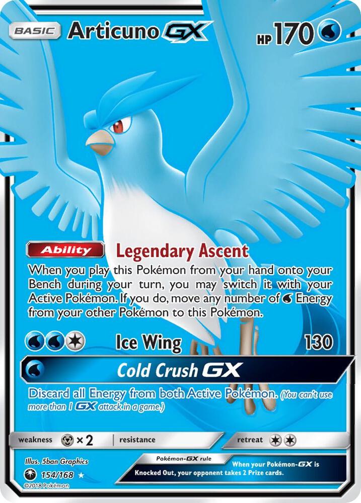 [ENG][NM] Karta Pokemon Articuno GX (Full Art) 154/168 - Celestial Storm