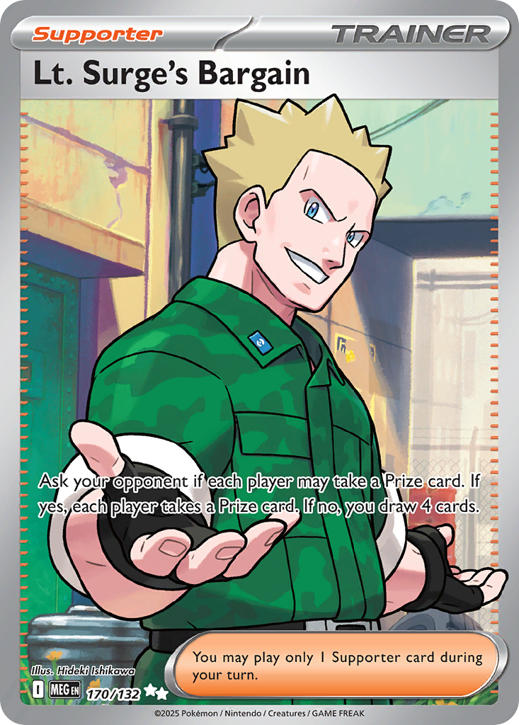[ENG][NM] Karta Pokemon Lt. Surge's Bargain 170/132 - Mega Evolution Base Set