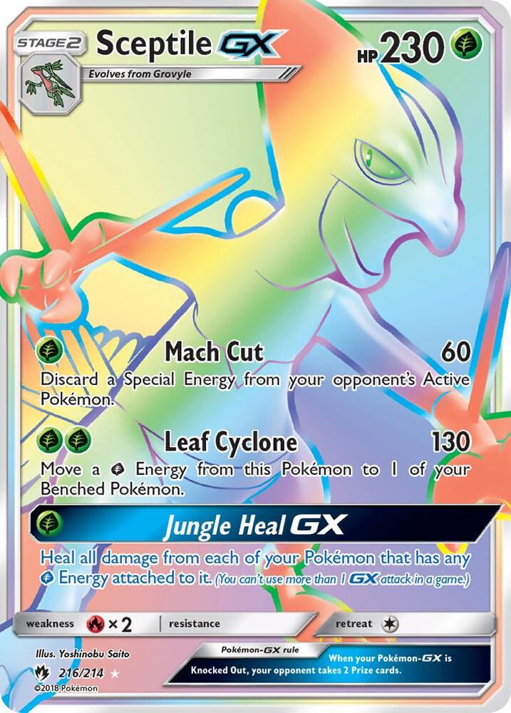 [ENG][NM] Karta Pokemon Sceptile GX 216 - Lost Thunder