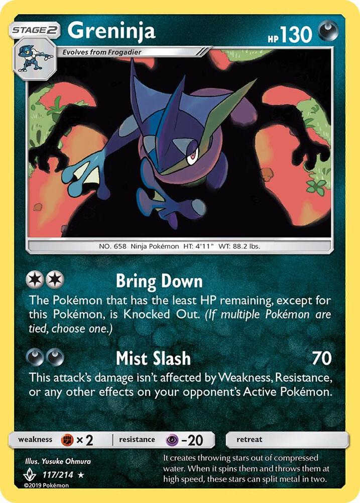 [ENG][NM] Karta Pokemon Greninja 117 - Unbroken Bonds