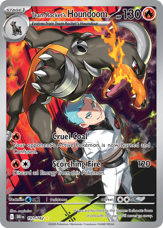 [ENG][NM] Karta Pokemon Team Rocket's Houndoom 191/182 - Destined Rivals