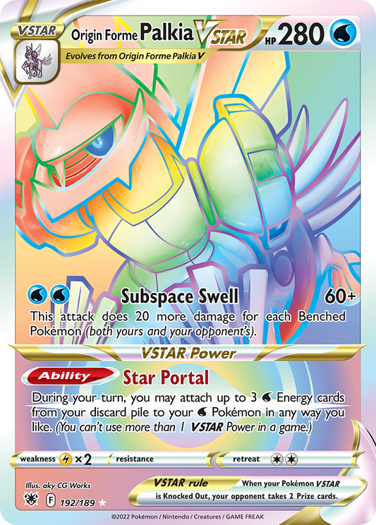 [ENG][NM] Karta Pokemon Origin Forme Palkia VSTAR 192/189 - Astral Radiance