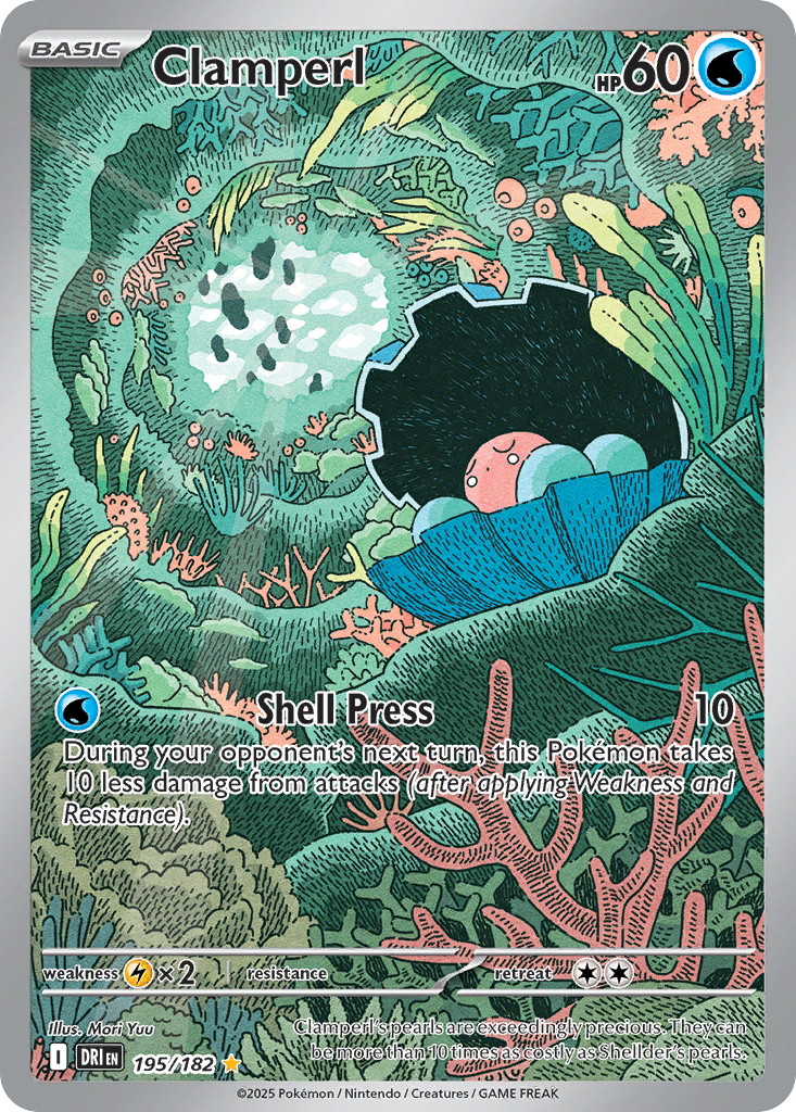 [ENG][NM] Karta Pokemon Clamperl 195/182 - Destined Rivals