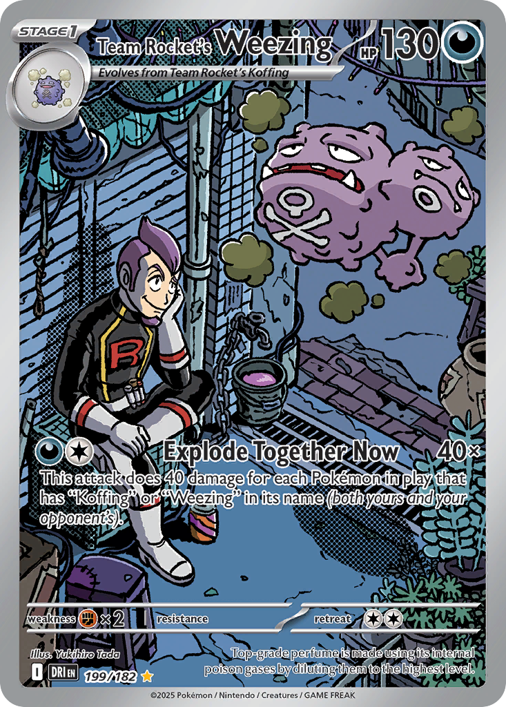 [ENG][NM] Karta Pokemon Team Rocket's Weezing 199/182 - Destined Rivals
