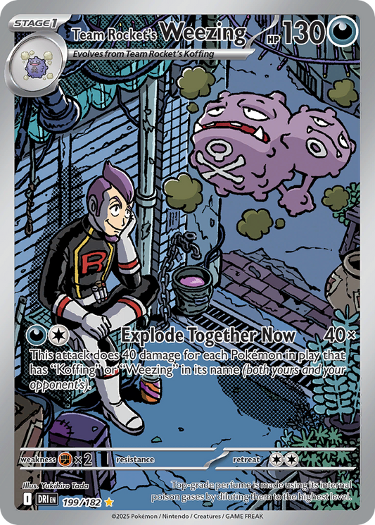 [ENG][NM] Karta Pokemon Team Rocket's Weezing 199/182 - Destined Rivals