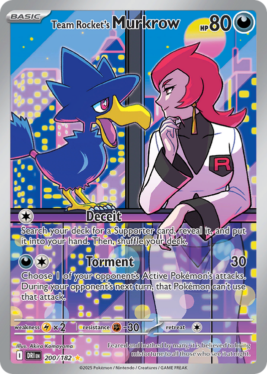[ENG][NM] Karta Pokemon Team Rocket's Murkrow 200/182 - Destined Rivals