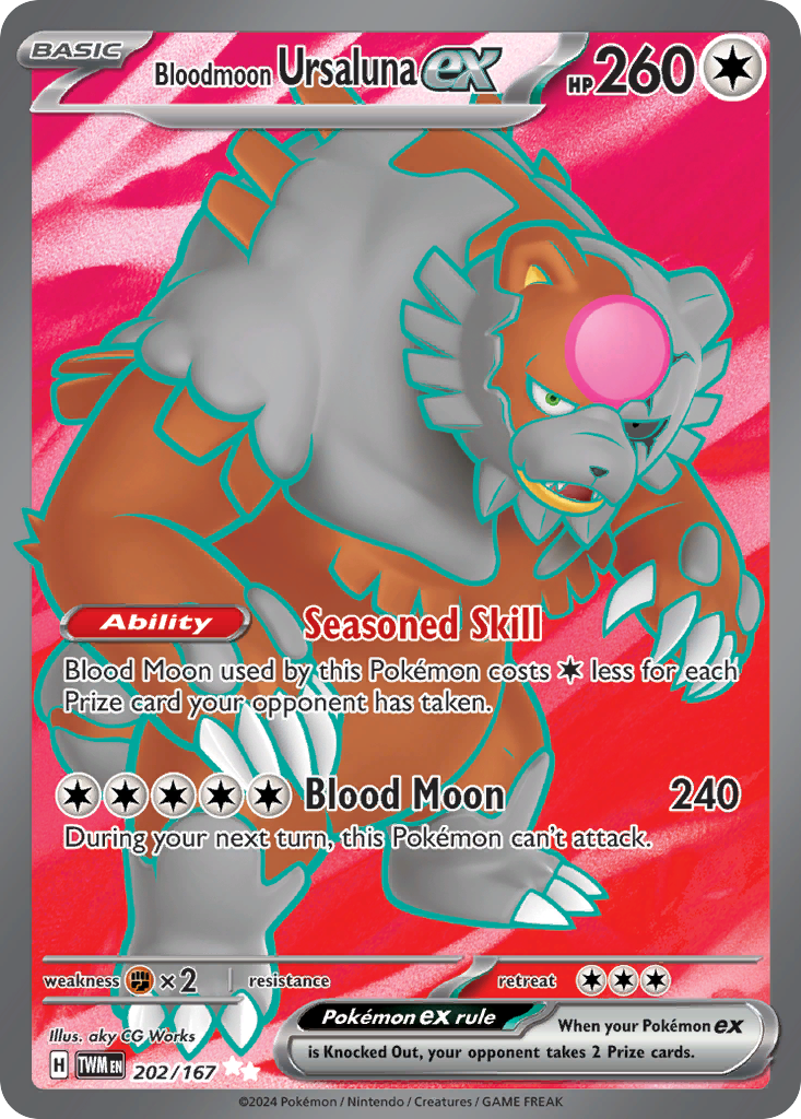 [ENG][NM] Karta Pokemon Bloodmoon Ursaluna ex 202/167 - Twilight Masquerade