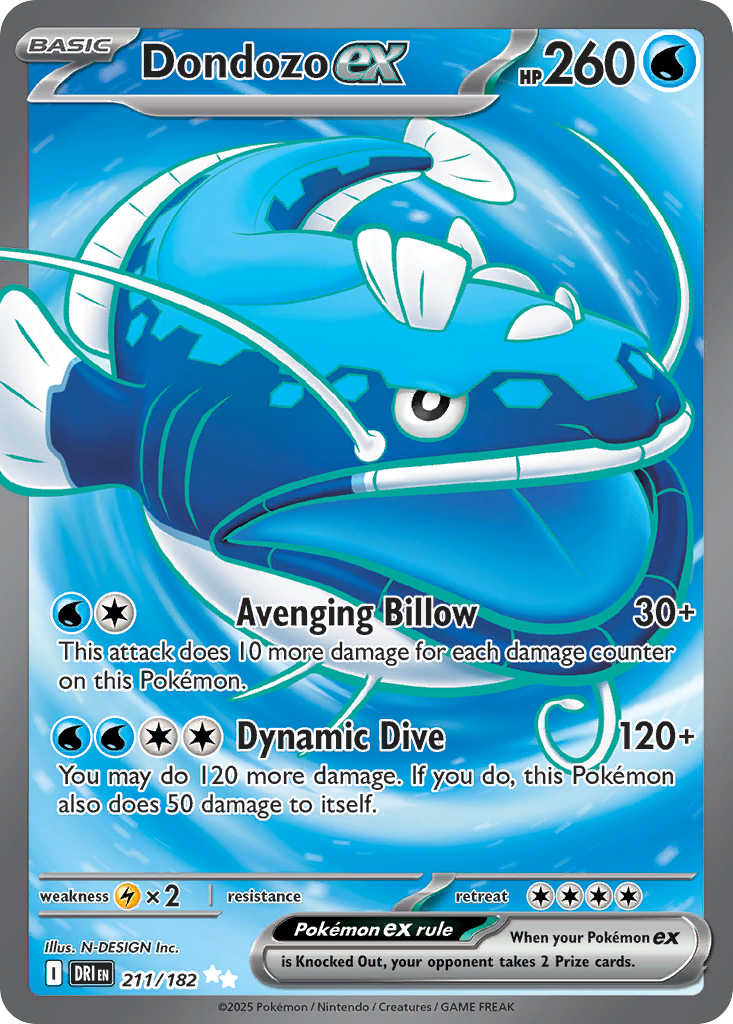 [ENG][NM] Karta Pokemon Dondozo ex 211/182 - Destined Rivals