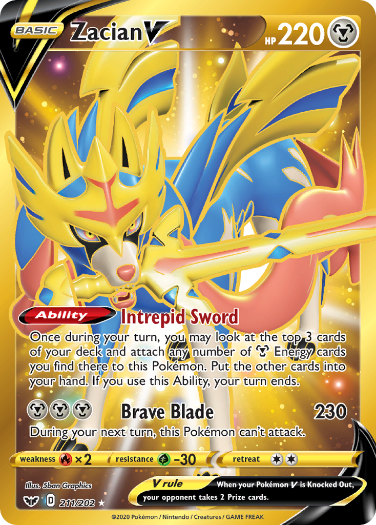 [ENG][NM] Karta Pokemon Zacian V 211 - Sword & Shield