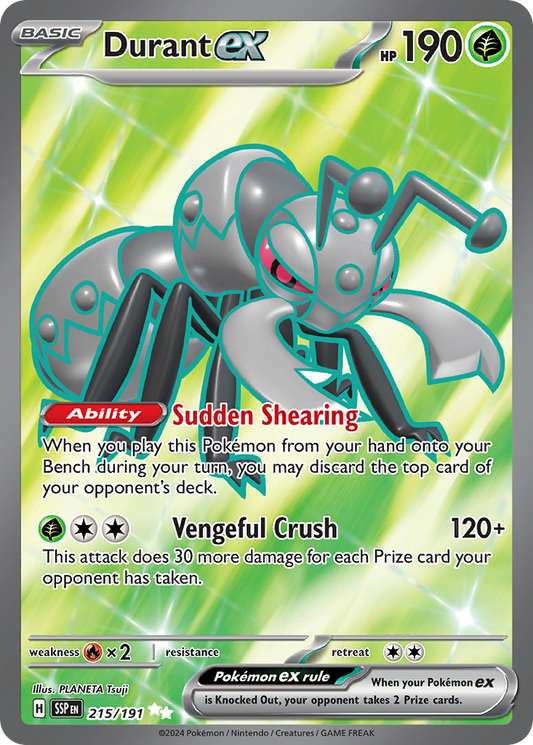 [ENG][NM] Karta Pokemon Durant ex 215/191 - Surging Sparks