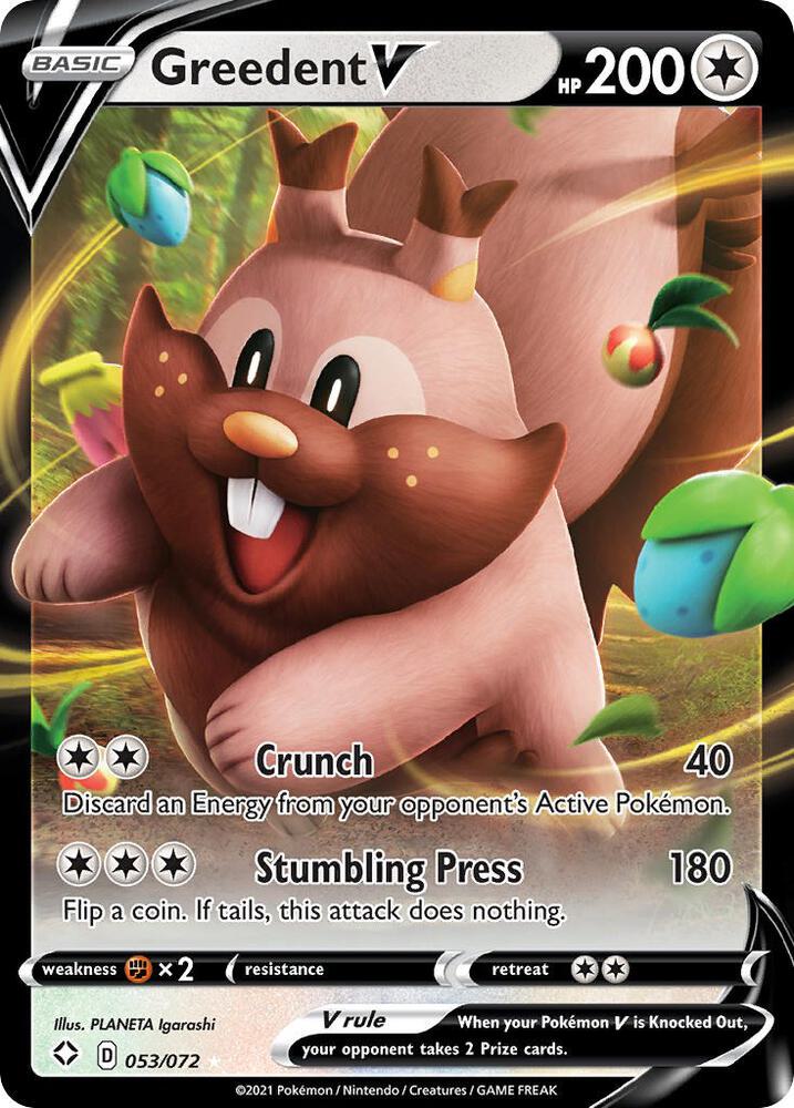 [ENG][NM] Karta Pokemon Greedent V 053/072 - Shining Fates
