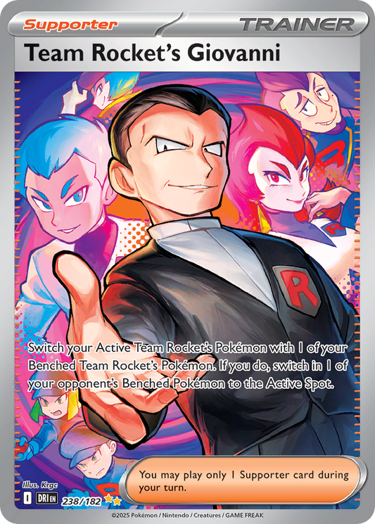[ENG][NM] Karta Pokemon Team Rocket's Giovanni 238/182 - Destined Rivals