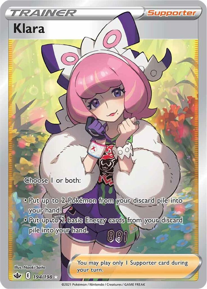 [ENG][NM] Karta Pokemon Klara (Full Art) 194/198 - Chilling Reign