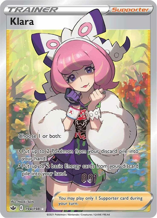 [ENG][NM] Karta Pokemon Klara (Full Art) 194/198 - Chilling Reign