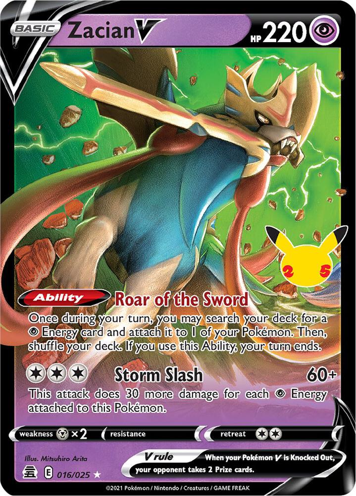 [ENG][NM] Karta Pokemon Zacian V 016/025 - Celebrations