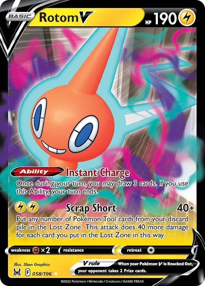 [ENG][NM] Karta Pokemon Rotom V 058/196 - LOST ORIGIN