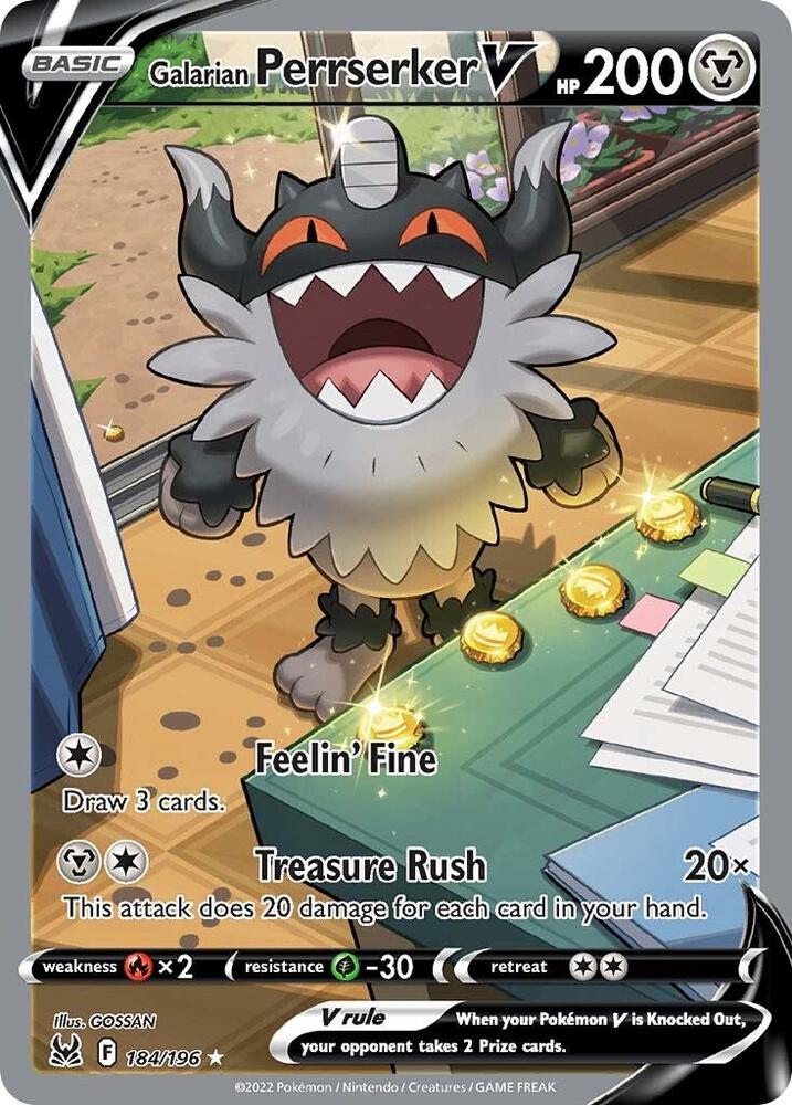 [ENG][NM] Karta Pokemon Galarian Perrserker V (Alternate Full Art) 184/196 - Lost Origin
