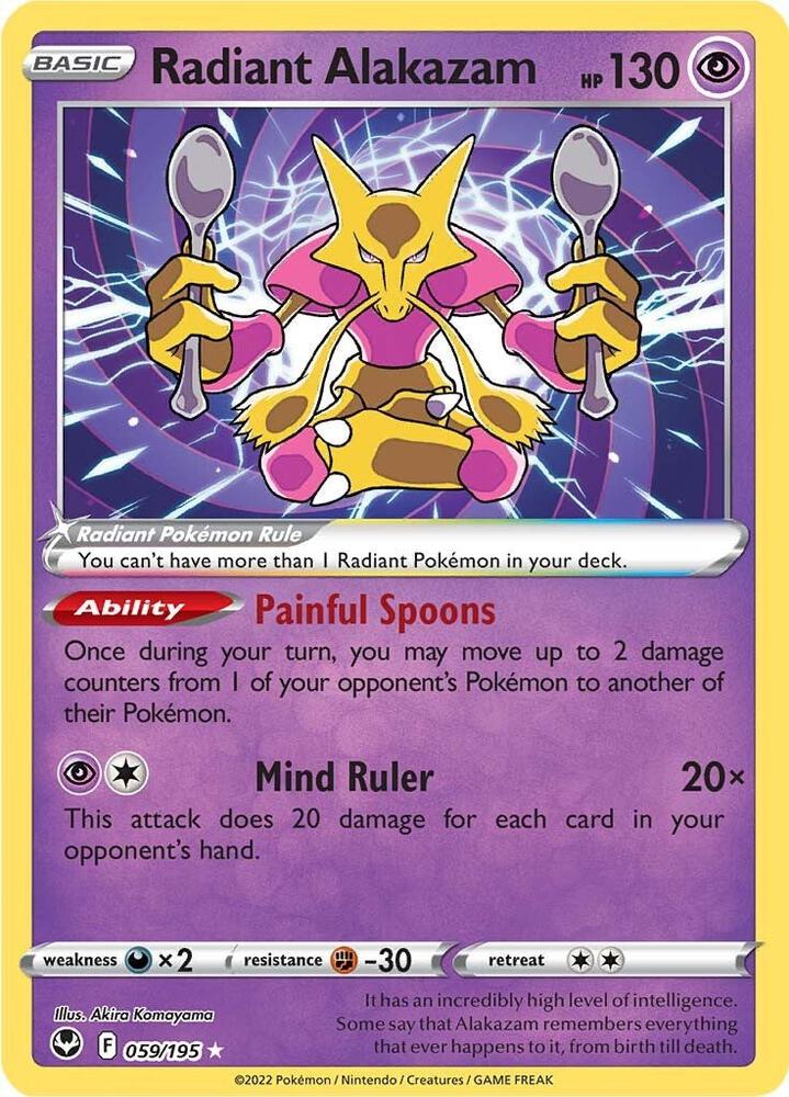 [ENG][NM] Karta Pokemon Radiant Alakazam 059/195 - Silver Tempest