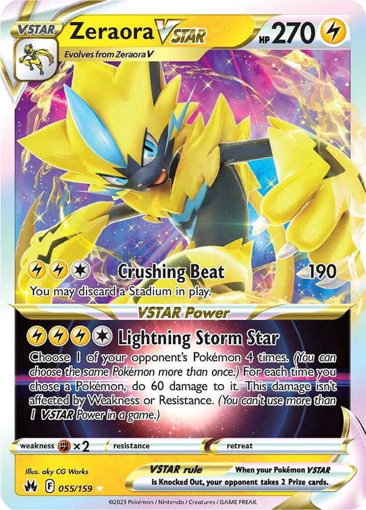 [ENG][NM] Karta Pokemon Zeraora VSTAR 055/159 - Crown Zenith