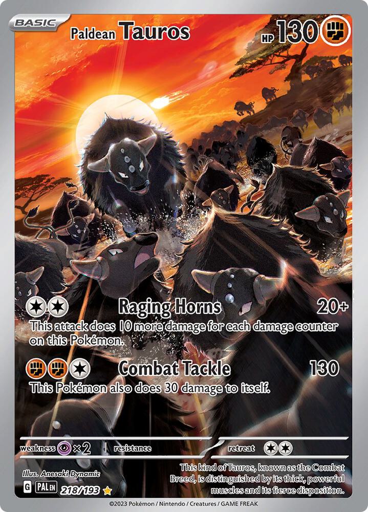 [ENG][NM] Karta Pokemon Paldean Tauros 218/193 - Paldea Evolved