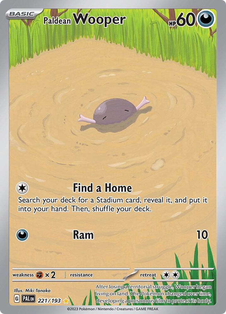 [ENG][NM] Karta Pokemon Paldean Wooper 221/193 - Paldea Evolved