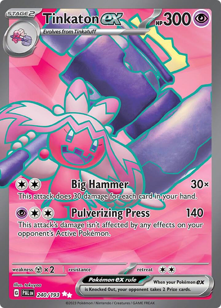 [ENG][NM] Karta Pokemon Tinkaton ex 240/193 - Paldea Evolved