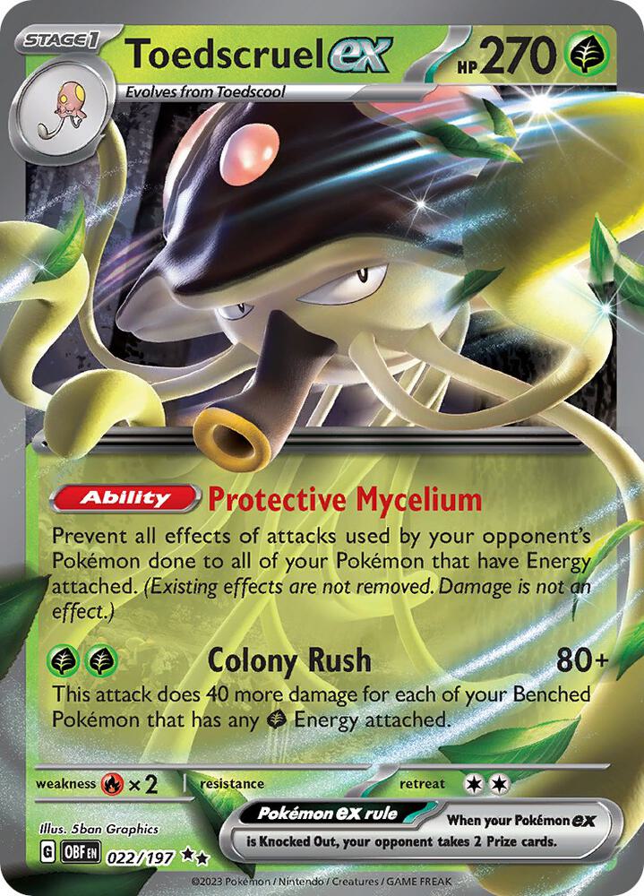 [ENG][NM] Karta Pokemon Toedscruel ex 022/197 - Obsidian Flames