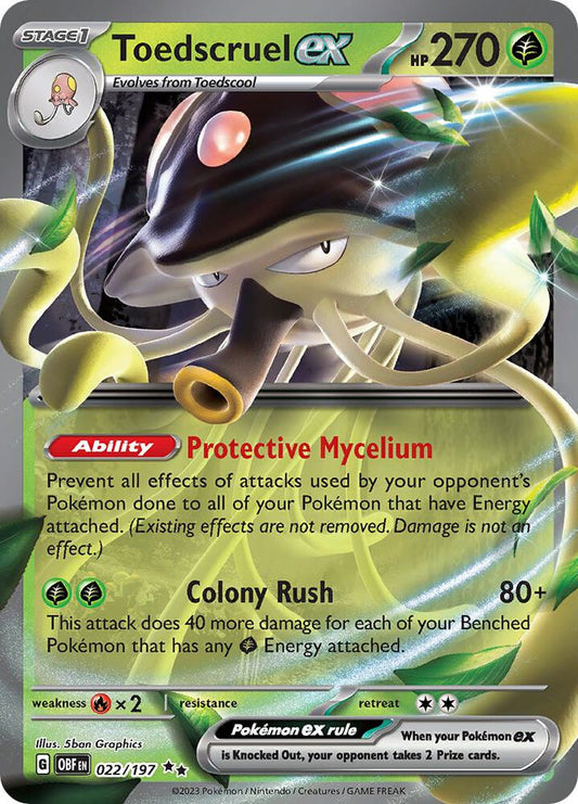 [ENG][NM] Karta Pokemon Toedscruel ex 022/197 - Obsidian Flames
