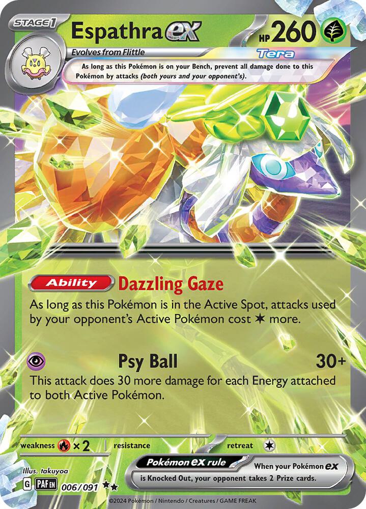 [ENG][NM] Karta Pokemon Espathra ex 006/091 - Paldean Fates
