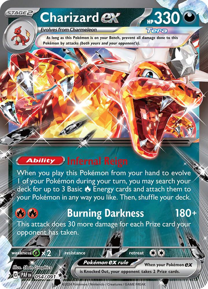[ENG][NM] Karta Pokemon Charizard ex 054/091 - Paldean Fates