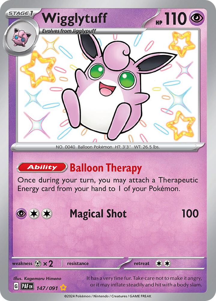 [ENG][NM] Karta Pokemon Wigglytuff 147/091 - Paldean Fates