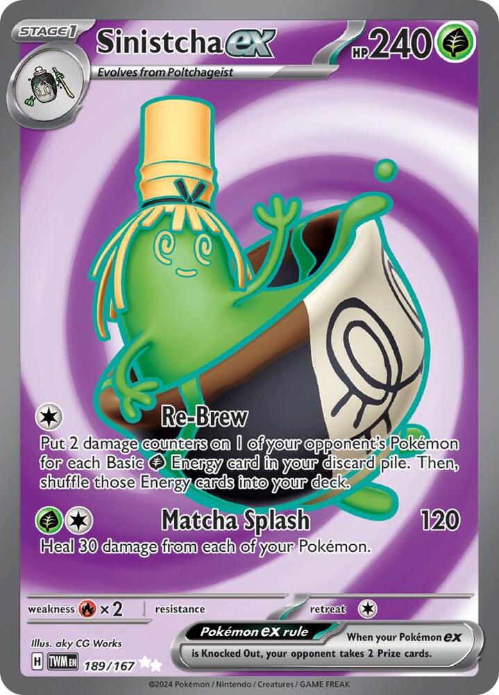 [ENG][NM] Karta Pokemon Sinistcha ex 189/167 - Twilight Masquerade