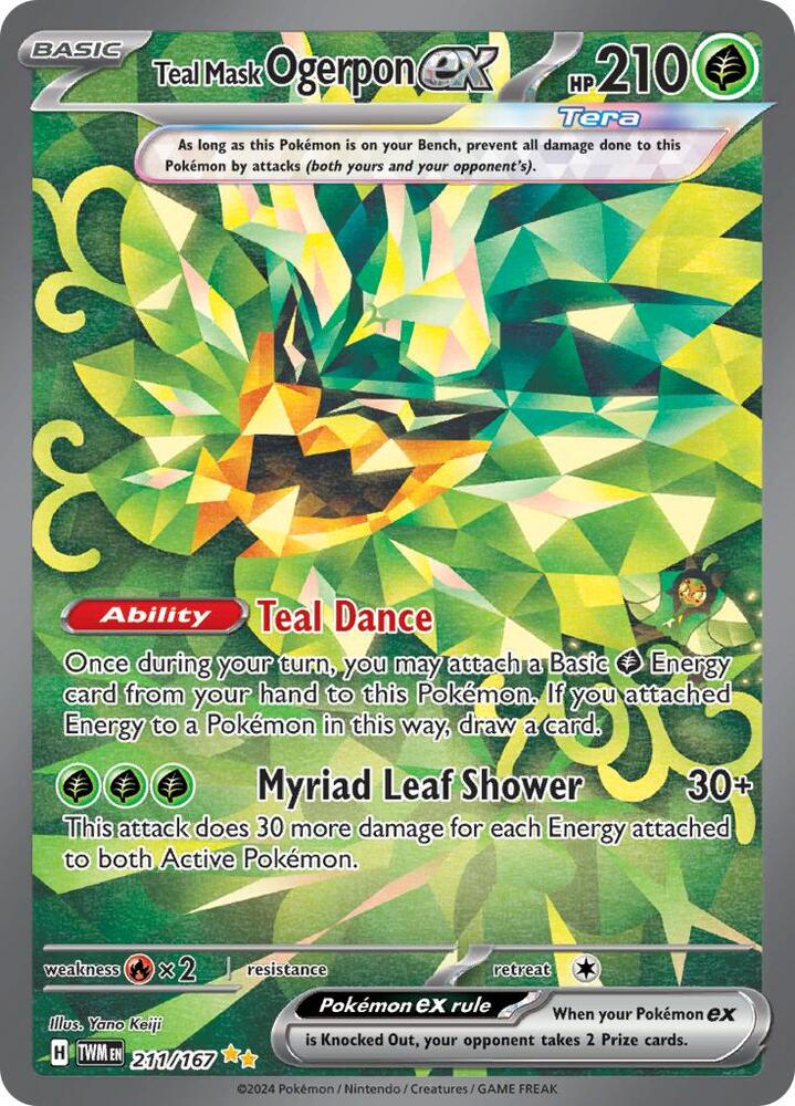[ENG][NM] Karta Pokemon Teal Mask Ogerpon ex 211/167 - Twilight Masquerade