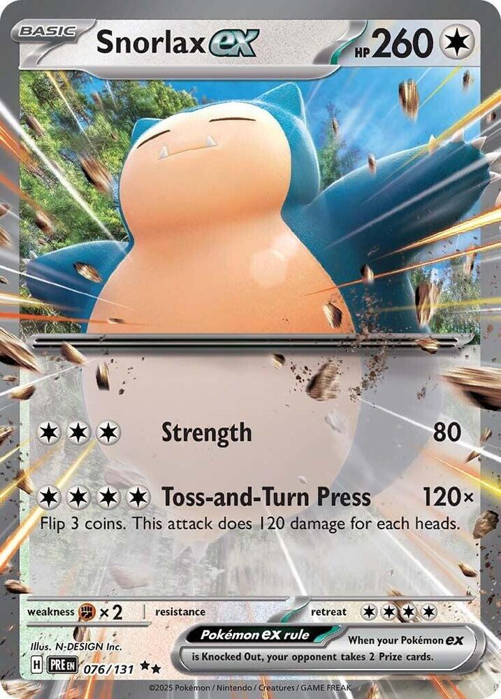 [ENG][NM] Karta Pokemon Snorlax ex 076/131 - Prismatic Evolutions