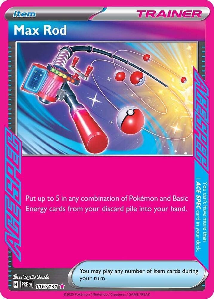 [ENG][NM] Karta Pokemon Max Rod 116/131 - Prismatic Evolutions