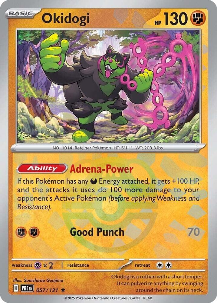 [ENG][NM] Karta Pokemon Okidogi (Master Ball Pattern) 057/131 - Prismatic Evolutions [Masterball Reverse]