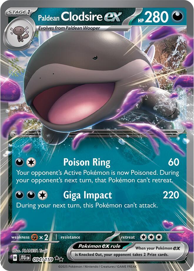 [ENG][NM] Karta Pokemon Paldean Clodsire ex 094/159 - Journey Together