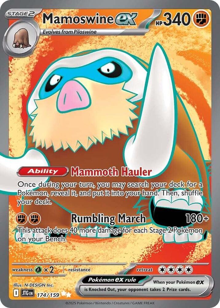 [ENG][NM] Karta Pokemon Mamoswine ex 174/159 - Journey Together