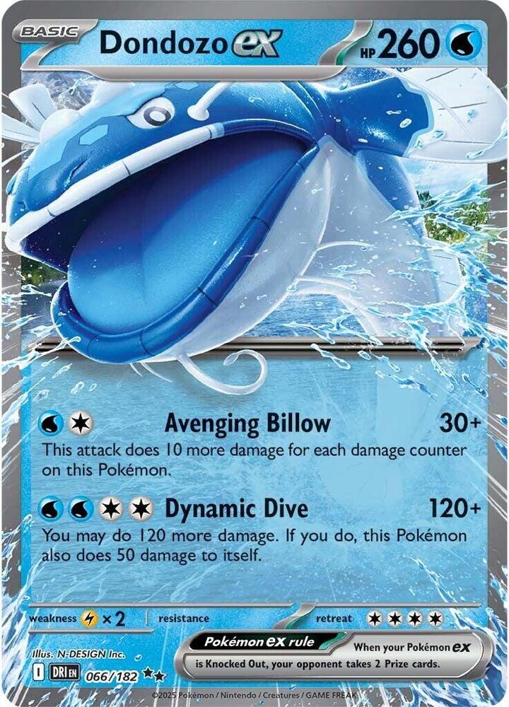 [ENG][NM] Karta Pokemon Dondozo ex 066/182 - Destined Rivals