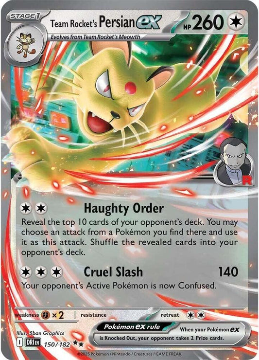 [ENG][NM] Karta Pokemon Team Rocket's Persian ex 150/182 - Destined Rivals