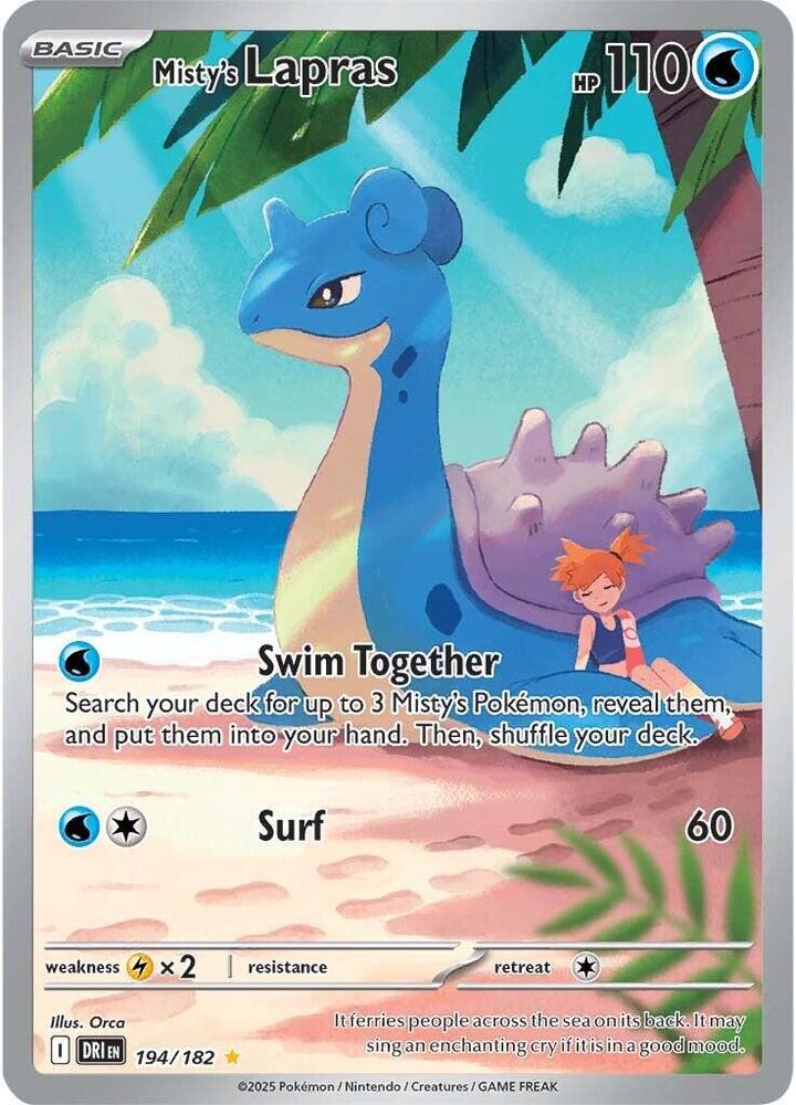 [ENG][NM] Karta Pokemon Misty's Lapras 194/182 - Destined Rivals