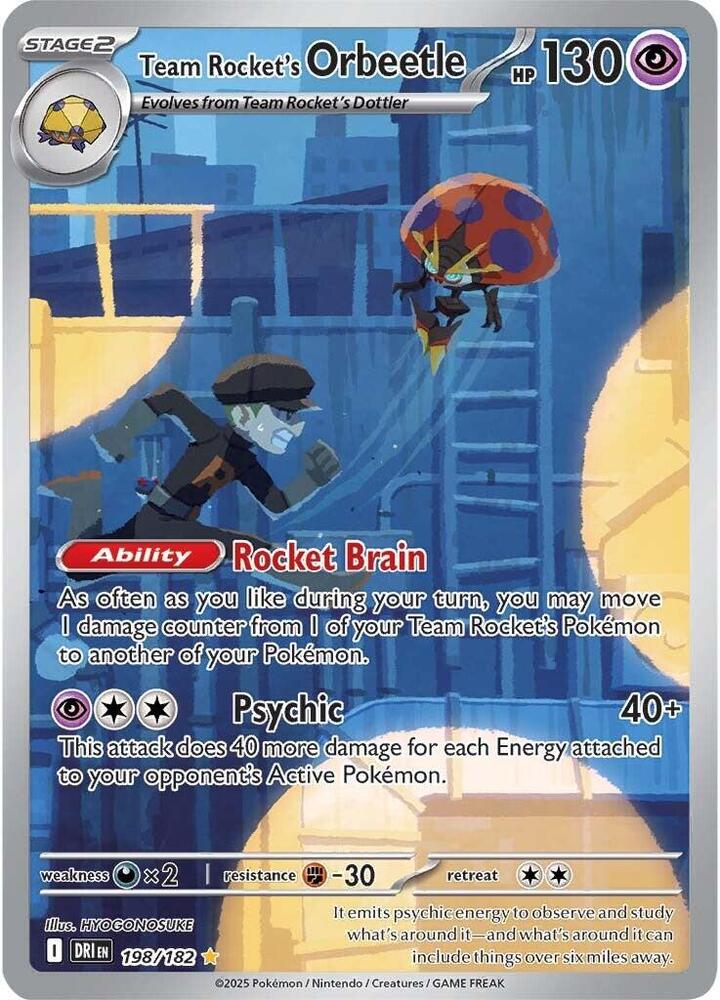 [ENG][NM] Karta Pokemon Team Rocket's Orbeetle 198/182 - Destined Rivals