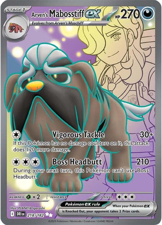 [ENG][NM] Karta Pokemon Arven's Mabosstiff ex 218/182 - Destined Rivals