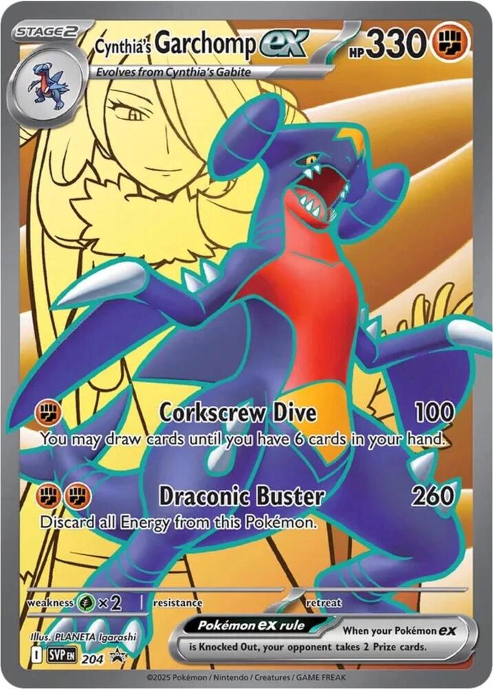 [ENG][NM] Karta Pokemon Cynthia's Garchomp ex 204 - Scarlet & Violet Promos