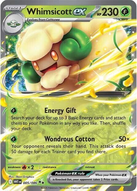[ENG][NM] Karta Pokemon Whimsicott ex 005/086 - White Flare