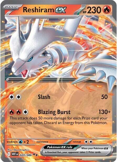 [ENG][NM] Karta Pokemon Reshiram ex 020/086 - White Flare